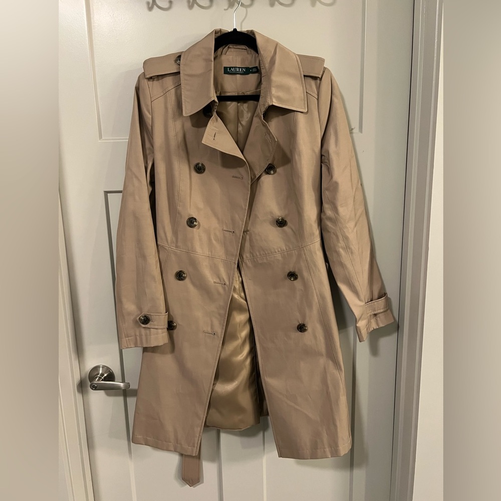 Ralph Lauren double breasted trench coat, never worn!